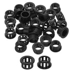 40Pcs Round Cable Snap Bushing Grommets, 19/32"(15mm) Black Snap in Cable Grommet Protector for Locking Tube Hose Wire Cord