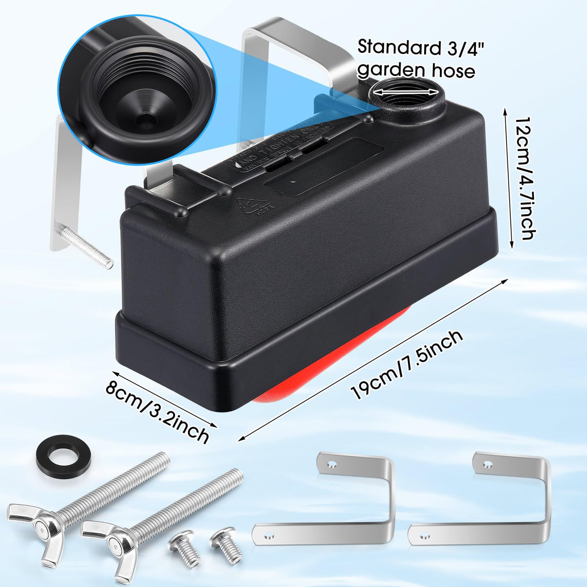 LinkMejor 2 Pack Float Valve Automatic Water Level Control for Tank,Plastic