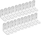 Stainless Steel Shelves Corner Brace 40mmx40mmx16mm, Joint L Shape Right Angle Corner Fastener Joints Support Bracket, Pack of 20