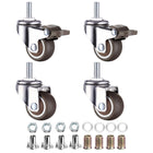 LinkMejor 1 Polegada Rodas de Roda, Parafuso Métrico M6x15mm Casteres Set 4