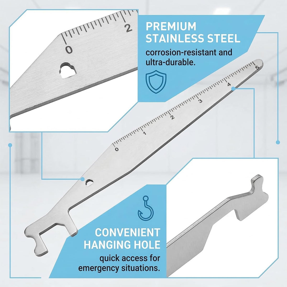 LinkMejor Instrument de Swip pentru Pompier 3PCS Oțel Aurtărit