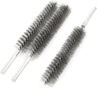 17cm Long 25mm Diameter Stainless Steel Wire Tube Cleaning Brush 3 Pcs