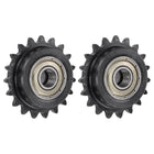 #25 Roller Chain Idler Sprocket, 8mm Bore 1/4" Pitch 19 Tooth Sprocket Tensioner, C45 Carbon Steel 25 Roller Chain Sprocket with Bearing for ISO 04C Chain, 2Pcs