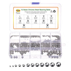 600pcs G200 Precision Balls Assortment Kit 1mm 2mm 2.5mm 3mm 3.5mm 4mm 4.5mm 5mm 5.5mm 6mm 7mm 8mm 304 Stainless Steel Solid Bearing Balls