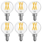 6 Adet E12 Ayarlanabilir G16.5 6W LED Kandil Globe Işık Bulbları 3000K