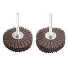 Abrasive Cloth Flap Wheel Sanding Star Set 1/4-Inch Shank 120 Grit & 320 Grit for Woodworking Root Carving Furniture Polishing