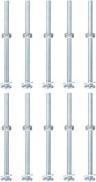 1/4-20 x 4-1/2" Square Neck Carriage Bolts with Nuts & Washers, Carbon Steel Coach Bolt Screws 10 Set