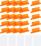 Hängende Dateiverzeichnistifte, 2-Zoll-einlegbare Tifte und Einlagen, Kunststoffklare Dateiverwaltungsetiketten, Orangefarben, 100 Stück