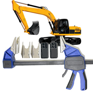LinkMejor 18” Quick Coupler Mate Pipe Clamps – Include 4 set di dadi a doppio bordo (2 * 1/2” + 3/4” e 2 * 7/8” + 3/8”) per clip per tubi idraulici. Ideale per escavatori, trattori, ecc.