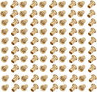 LinkMejor 100pcs M4 x 6mm Brass Plated Metal Hollow Eyelets Rivets Gold Tone