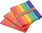 150Pcs Craft Sticks 5" x 3/8" Ice Cream Sticks Wooden Wax Sticks for Building Mixing and Creating Craft Projects Colored