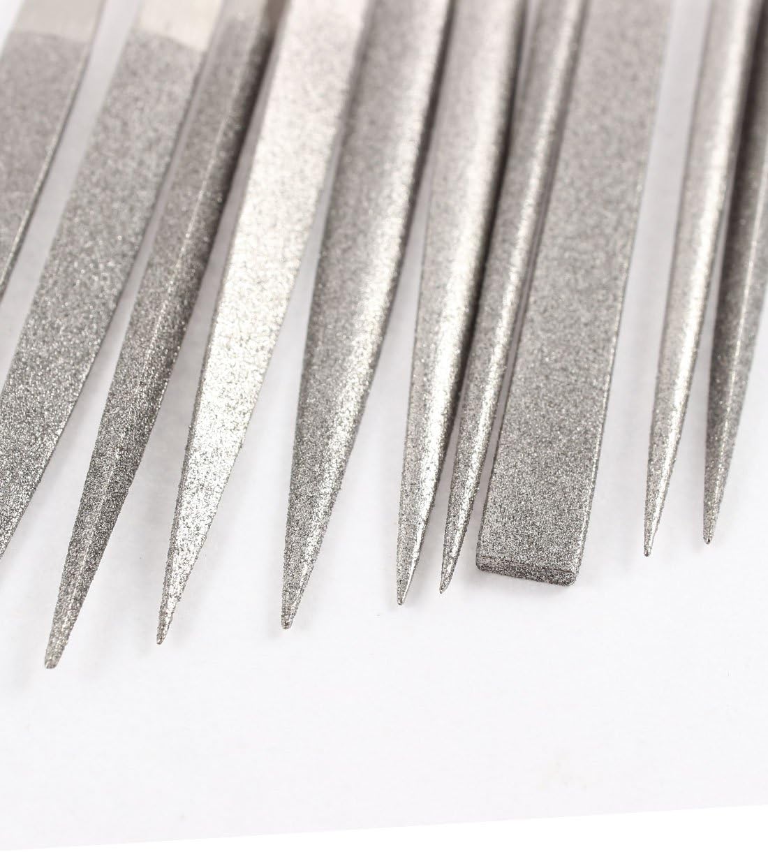 Set de file de diamant triangulare tăiată în formă de pătrat 4mm x 160mm, 10 bucăți
