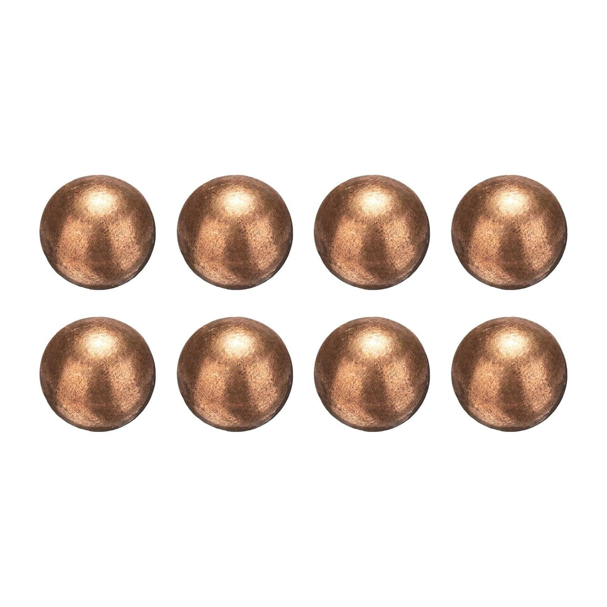 8 Pcs Bearing Balls, 12mm Diameter Precision Solid Copper Bearing Balls Pure Copper Spheres for Machinery, Automotive, and DIY (T2 Copper)