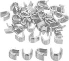40Pcs ザッパースライダーレテンター - #8#10 U字型トップストッパー バッグ コート ジャケット 閉じ込めジッパー 更新用 シルバートーン（各サイズ20Pcs）