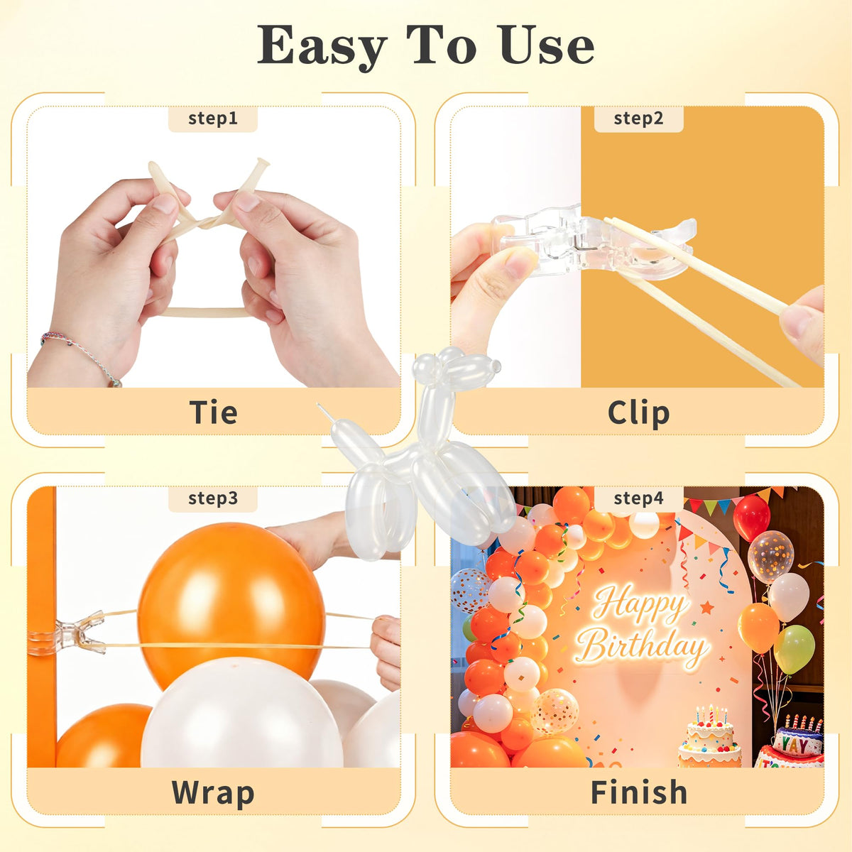 Set de 81 clips de balle en plastique transparent, pour la construction de structures en balles
