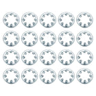 100Pcs 10# Internal Tooth Lock Washer, Zinc-Plated Carbon Steel Multi-Tooth Star Washer Locking Fastener, Silver Tone