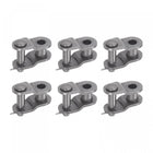 6Pcs #35 Chain Offset Half Link Roller, 3/8" Pitch Carbon Steel, Standard Chain End Connector Split Links for 06C Chain