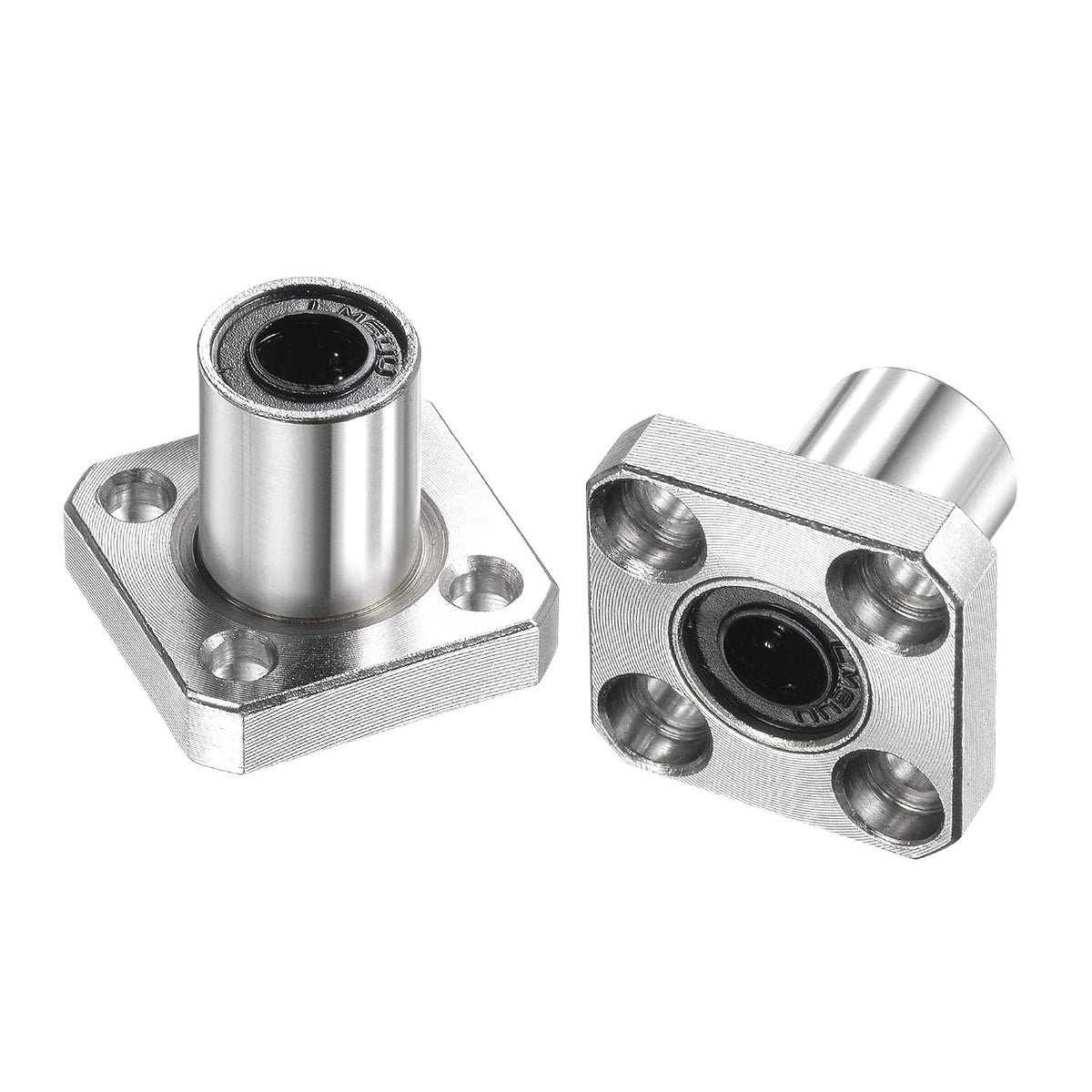 LMK6UU Linear Ball Bearings 6mm Bore 12mm OD 19mm Length Square Flange Nickel Plated for CNC Machine 3D Printers 2pcs