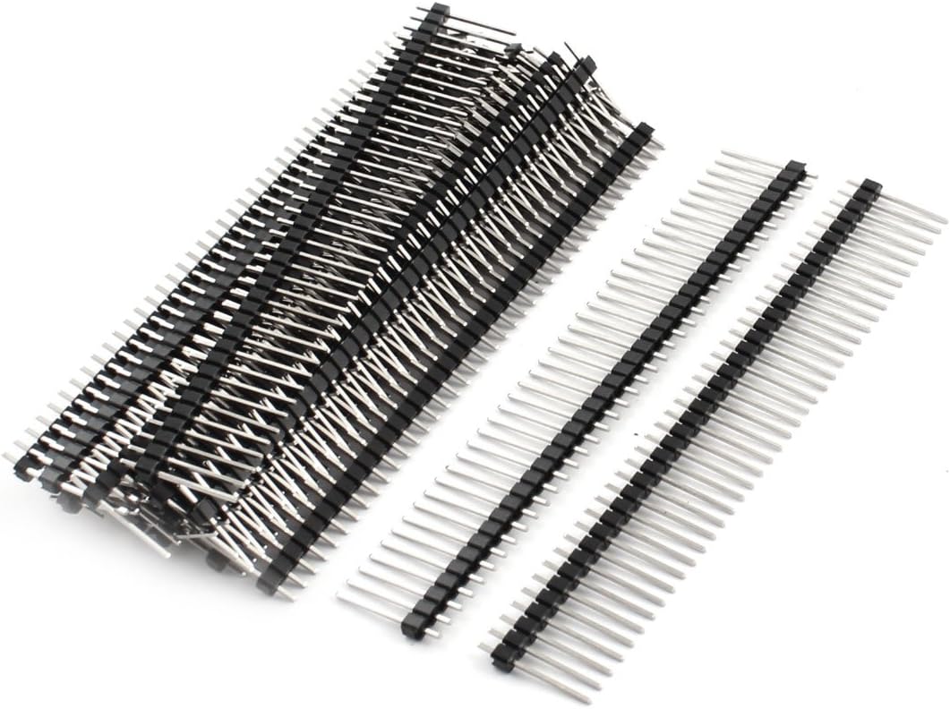 20Pcs 2.54mm Pitch 40-Pin Male Single Row Pin Header 17mm Length