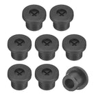 8 Pcs Cable Cord Grommet, 3/8 Inch (10mm) Desk Grommet Flexible Rubber Grommets Wire Hole Cover Pass Through for Office Computer Desk Wire Organizer, Black