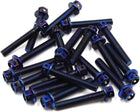 20pcs Colorful M6 X 35 Motorcycle Titanium Alloy Hexagon Bolts Clips Screws