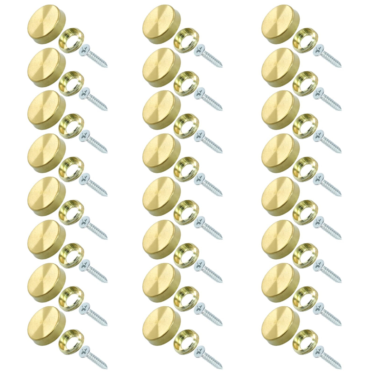 CopriViti Decorativi LinkMejor, 16mm, Oro, 24 Confezioni