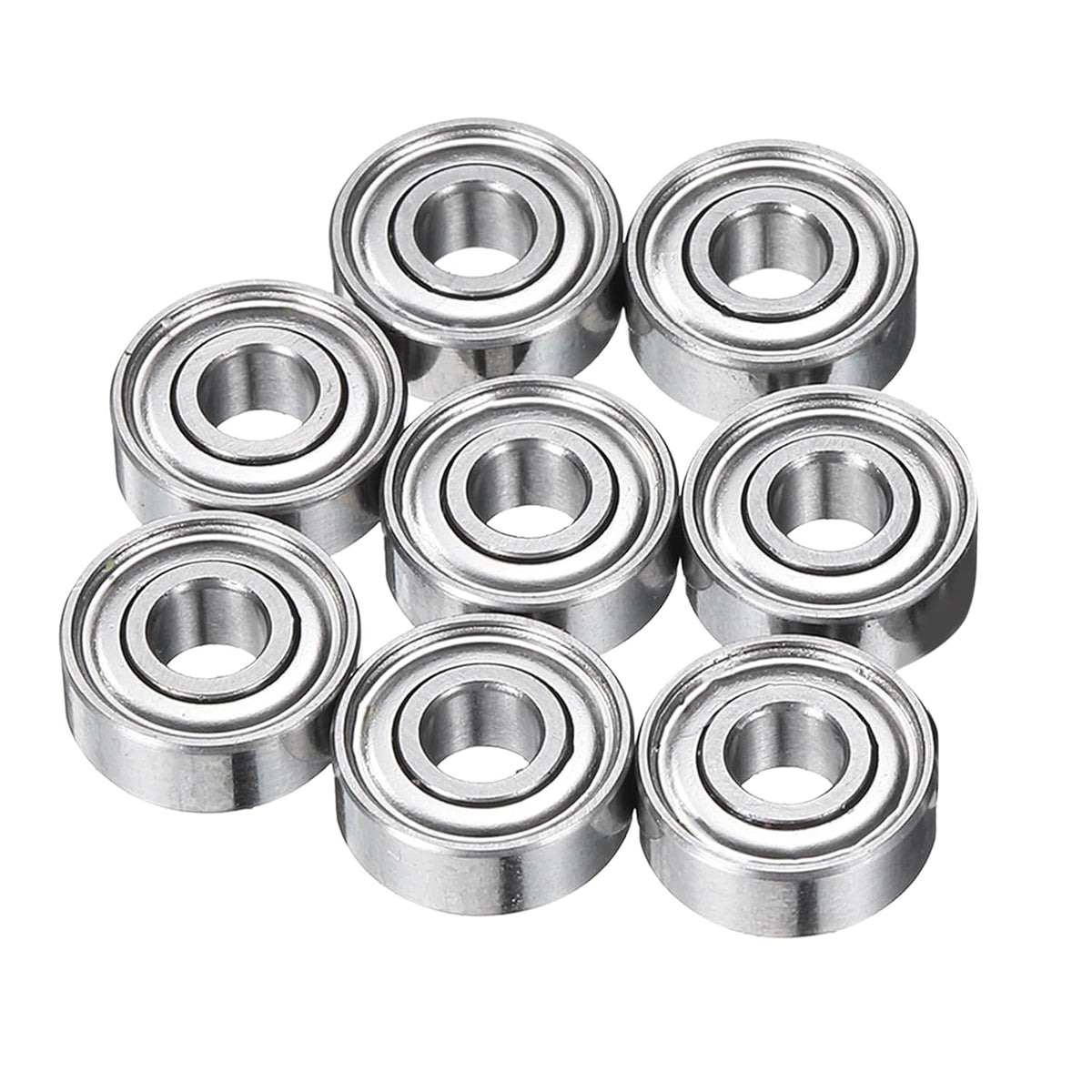 8Pcs MR83ZZ Small Bearing, 3mm ID 8mm OD 3mm Width Double Shielded Deep Groove Ball Bearings for Electric Motor Skateboards 3D Printer, (ABEC 5)