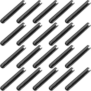 3.3mm x 25mm Dowel Pin Carbon Steel Split Spring Roll Shelf Support Pin Fasten Hardware Black 20 Pcs