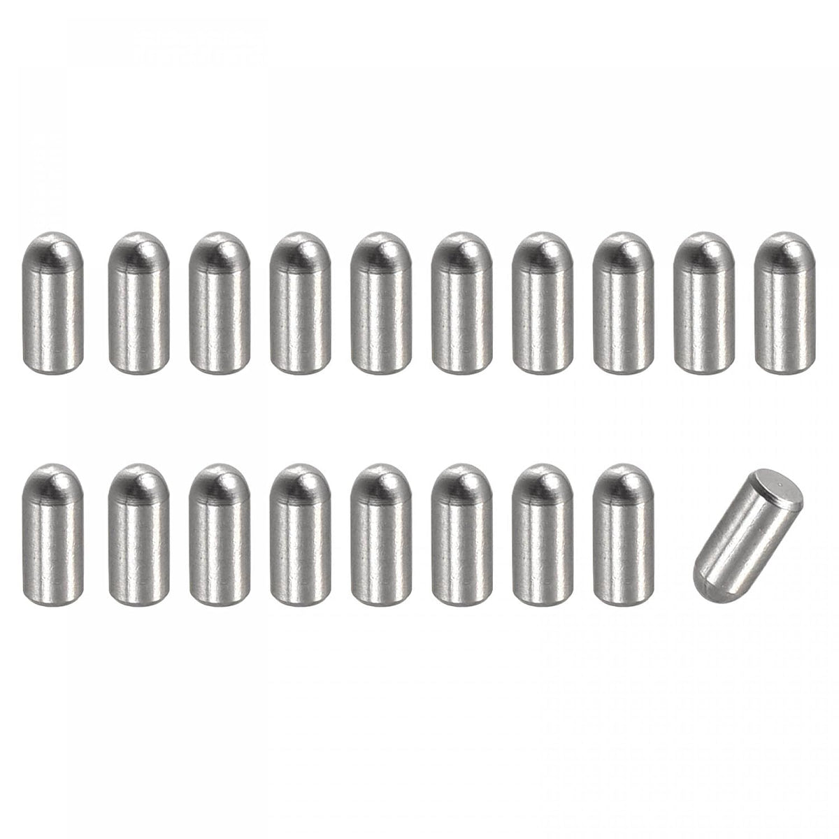 2x4mm Dowel Pins, 50pcs 304 Stainless Steel Round Head Flat Chamfered End Dowel Pin Bunk Bed Pins Shelf Pegs Support Shelves Fasten Elements