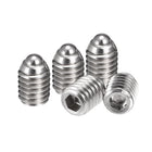 Ball Point Set Screws, M6 x 8mm 304 Stainless Steel Metric Spring Hex Socket Screw 10pcs