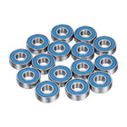 15pcs 695-2RS Miniature Deep Groove Ball Bearings 5x13x4mm Double Sealed Bearings (Blue) for Electric Motor, Home Appliances, Machinery, (ABEC 3)