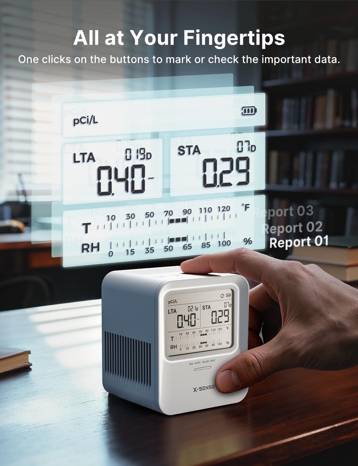 ลิงก์เมโจร์เดทเตกเตอร์แอร์โรดอนสำหรับบ้าน แจ้งเตือนเสียงและภาพ XR0B-SR