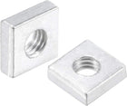 Square Nuts, M6x12mmx4mm Zinc-Plated Metric Coarse Thread Assortment Kit, 25 Pcs