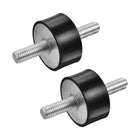 M10 Rubber Mounts, 2pcs Male/Male Shock Absorber, for Motor Generator Compressor Garage Reverse Pump Impact Air Generator Bobbins, D40mmxH20mm