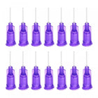 50 Pcs 21G Plastic Dispensing Needles, 1/2" PP Glue Needle Tube Blunt Luer Lock Tips with PP Flexible Needle for Liquid Glue Gun, Purple