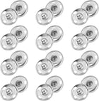25 Sets Sewing Snap Buttons, 12.5mm Press Buttons Metal Snap Fasteners for Clothes DIY Crafts, Silver