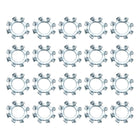 50Pcs 12# External Tooth Lock Washer, Zinc-Plated Carbon Steel Multi-Tooth Star Washer Locking Fastener, Silver Tone