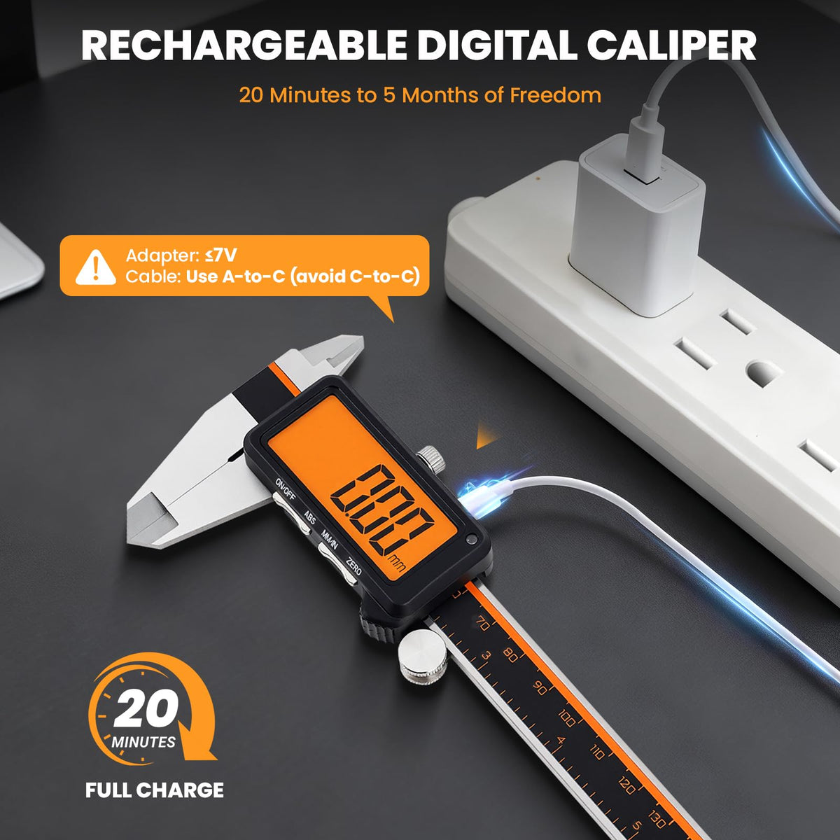 LinkMejor Dijital Cilimci 6" USB-C – Yansıma Engelleyici Oranج Ekran(Arka Işık Yok)