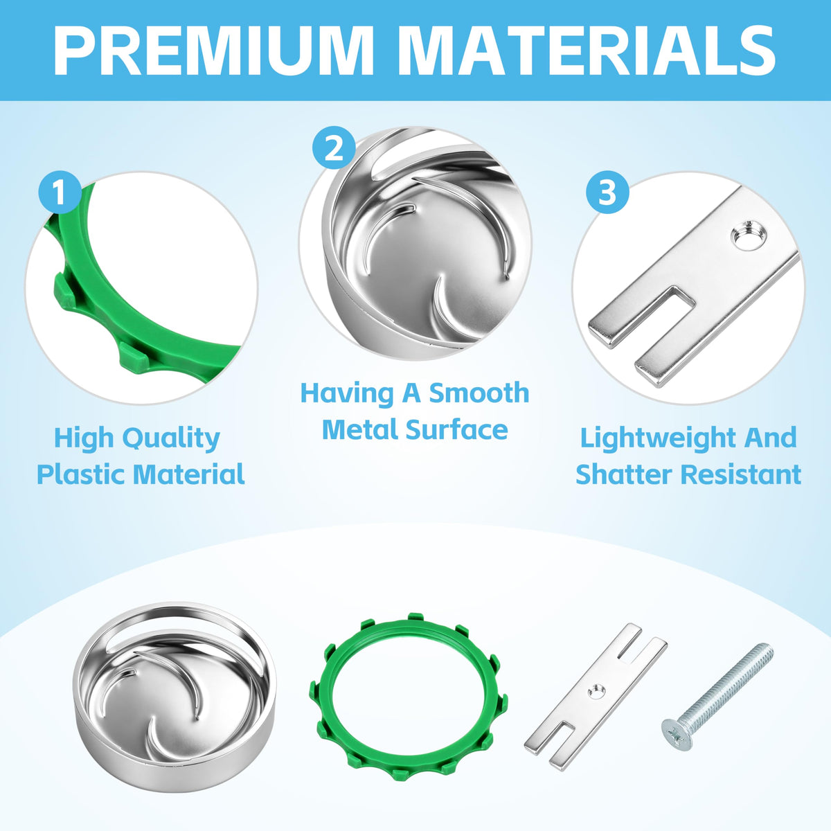 18009 Snap-On Kit Piattaforma di Sgorgo Vasca da Bagno in Placcatura Nichel (1, ‎Argento)