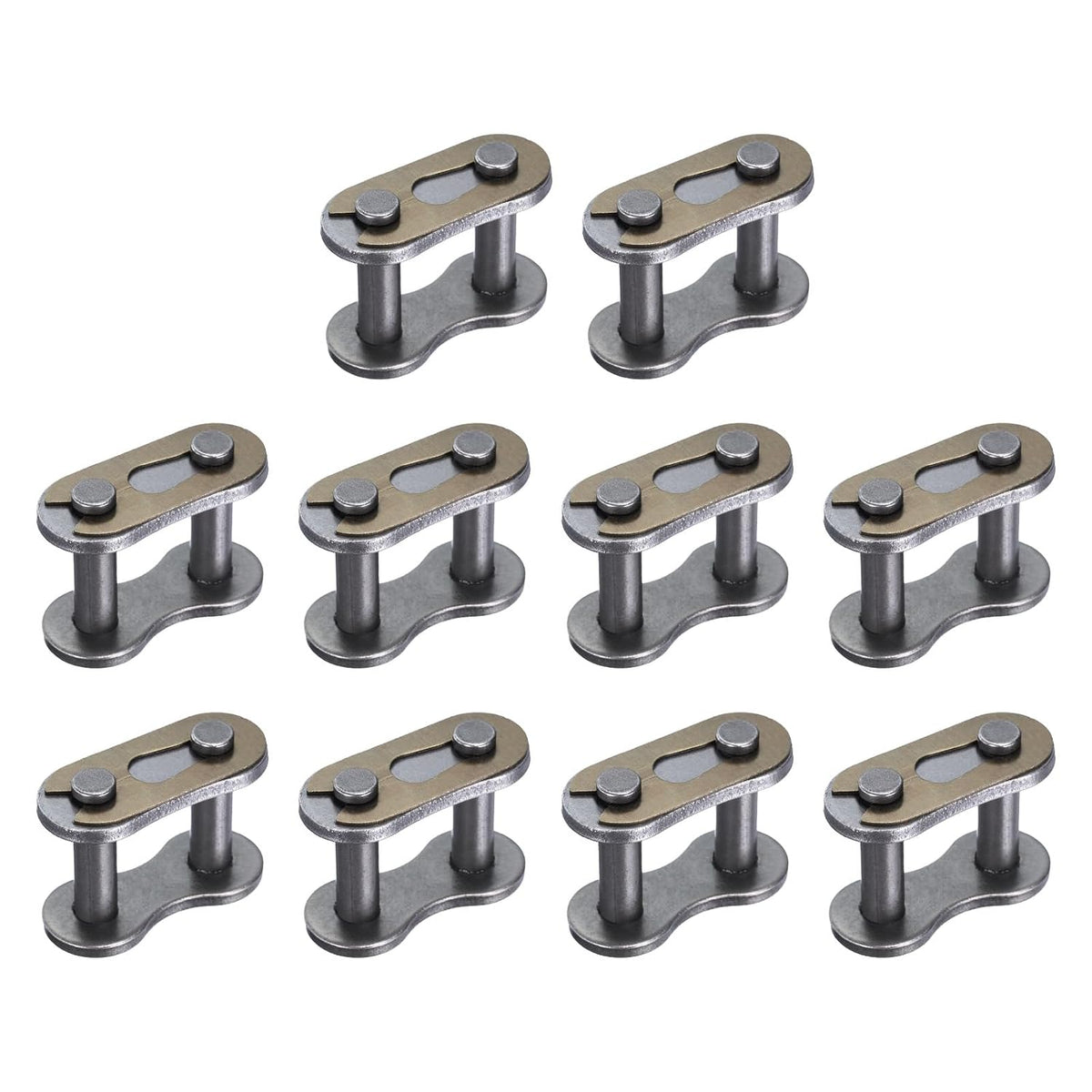 10Pcs #80H/ DIN/ISO 16AH Chain Master Connector Link Roller, 1" Pitch Carbon Steel, Standard Connecting Split Links