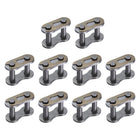 10Pcs #80H/ DIN/ISO 16AH Chain Master Connector Link Roller, 1" Pitch Carbon Steel, Standard Connecting Split Links