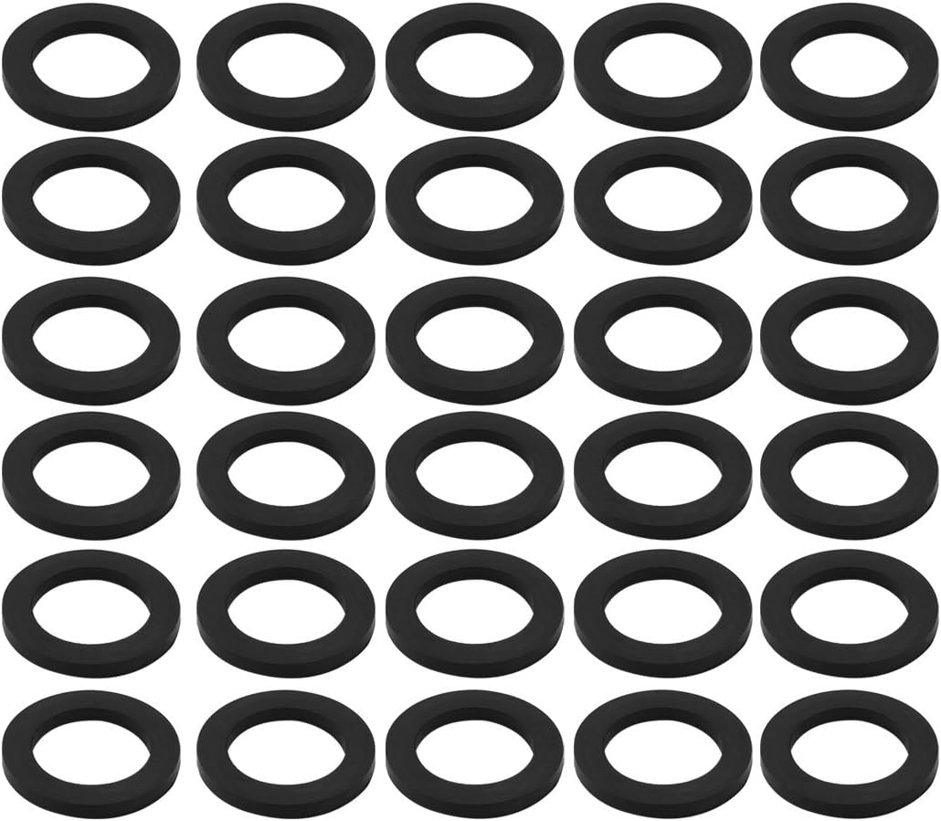 Nitrile Rubber Flat Washers 30mm OD 20mm ID 3mm Thickness for Faucet Pipe Water Hose, Pack of 30