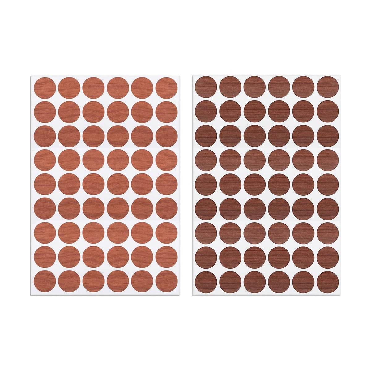 Screw Hole Covers Textured PVC Self Adhesive Stickers for Wood Furniture Cabinet Shelve Plate 21mm Dia Cherry Wood/Cherry, Pack of 4 Sheets