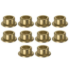10pcs Flange Sleeve (Plain) Bearings 8mm Bore x 12mm OD x 8mm Length, Self-Lubricating Sintered Bronze Bushings