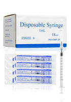 100 Pack 1ml 27G 0.5-Inch Luer Lock Seringue de Laboratoire Scientifique
