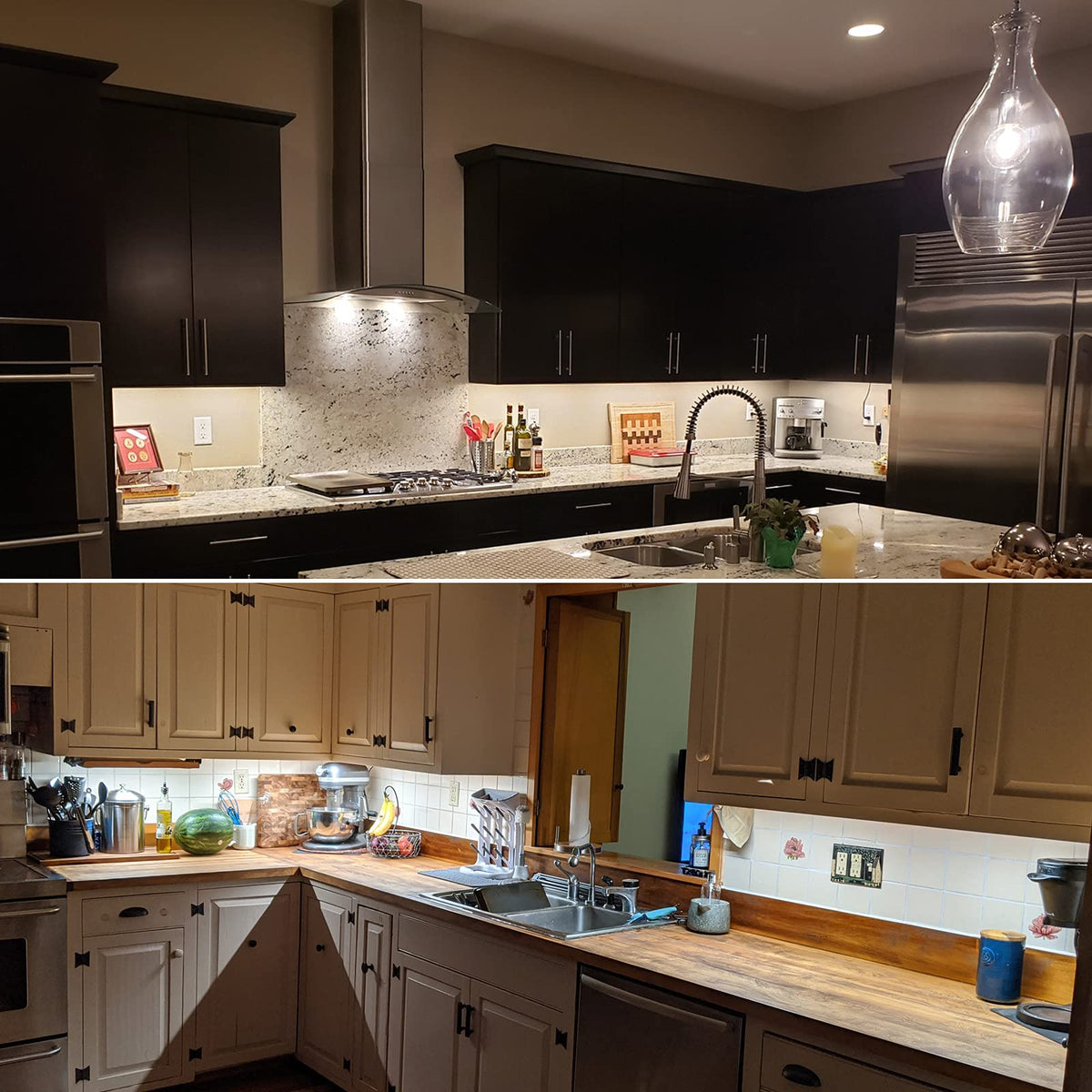 LinkMejor Lampes de Cuisine Sous-Étagère Brancheables. 6 Lumières avec Adaptateur Dimmer. 5000K