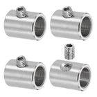 4Pcs Wire Rope Clips, 11mm ID 16mm OD Single Hole Lock Cable Clamps, 304 Stainless Steel Secure Fasteners with M6 Screws for Cable Rigging, Silver