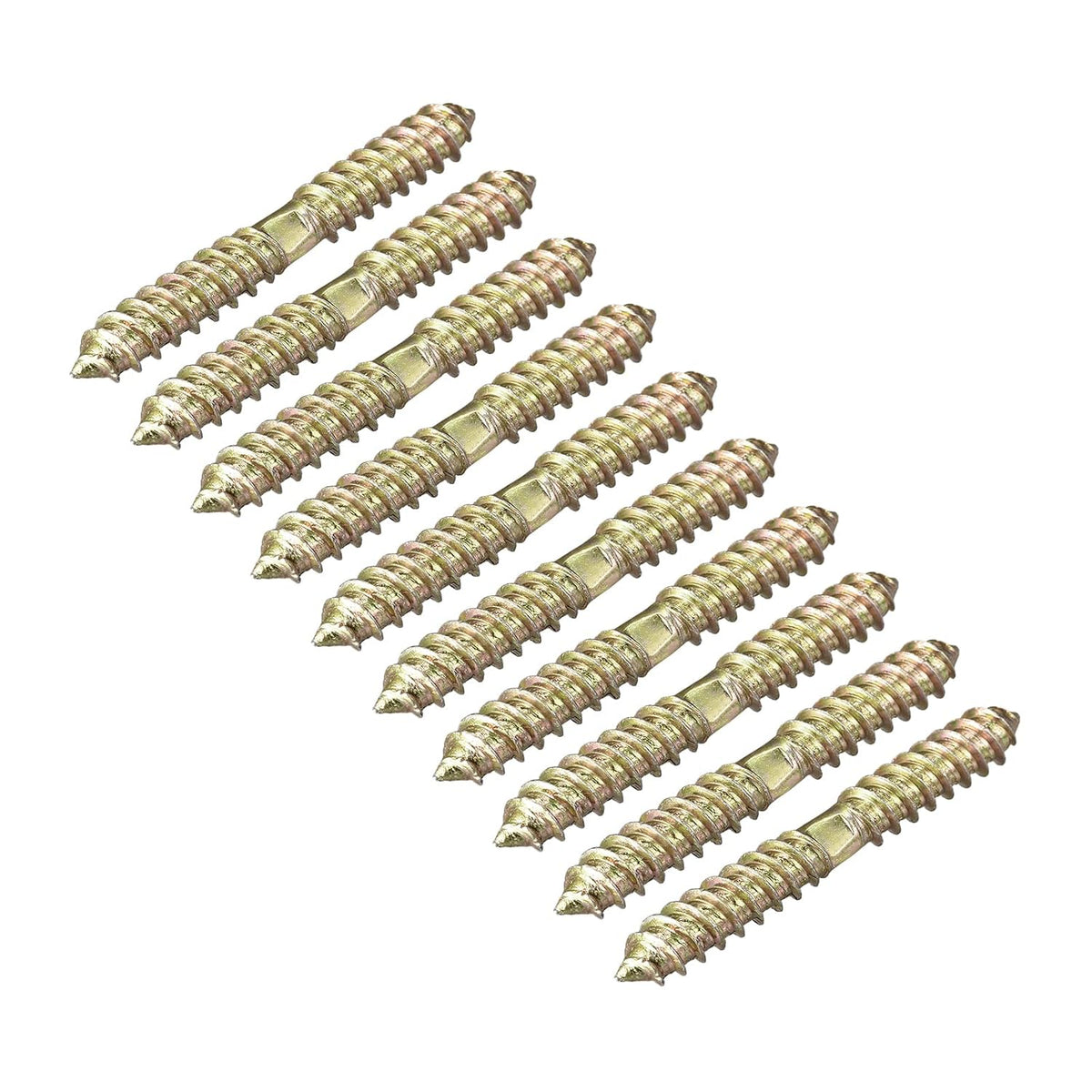 8x27mm Hanger Bolts, 48pcs Double Ended Self-Tapping Thread Dowel Screws for Wood Connecting