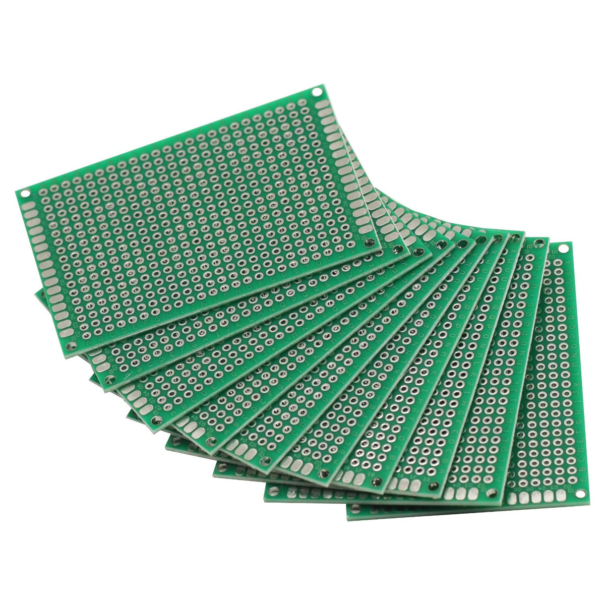 10 Pcs 5x7CM FR4 Doble Lado Prototipo PCB Soldado Placa de Pan universal 5x7 cm 50mmx70mm