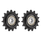2pcs ANSI #40 / DIN(ISO)08A Roller Chain Idler Sprocket 10mm Bore, 1/2" Pitch, Hardened 15 Tooth Tensioner Sprocket, Insert Single Bearing (B Type)